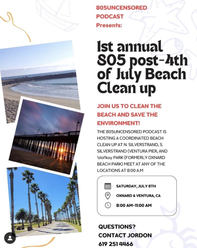 Flyer for the Cleanup hosted by the 805Uncensored Podcast